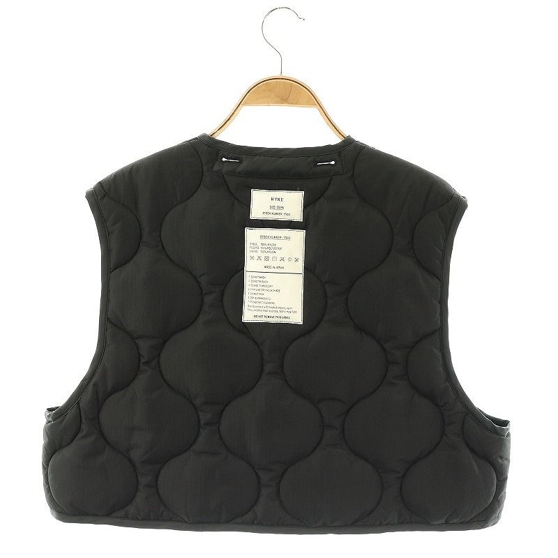 ハイク HYKE 23AW 17403 QUILTED CROPPED VEST ベスト 中綿