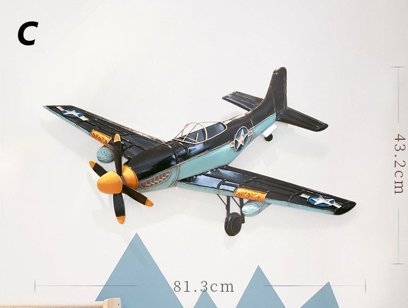 航空機 飛行機 インテリアオブジェ アンティーク 置物 ブリキ製 クラシックカー バス レトロ (全て手作り) レトロ 飛行機型 壁掛け アンティーク風 インテリア雑貨 ウォール