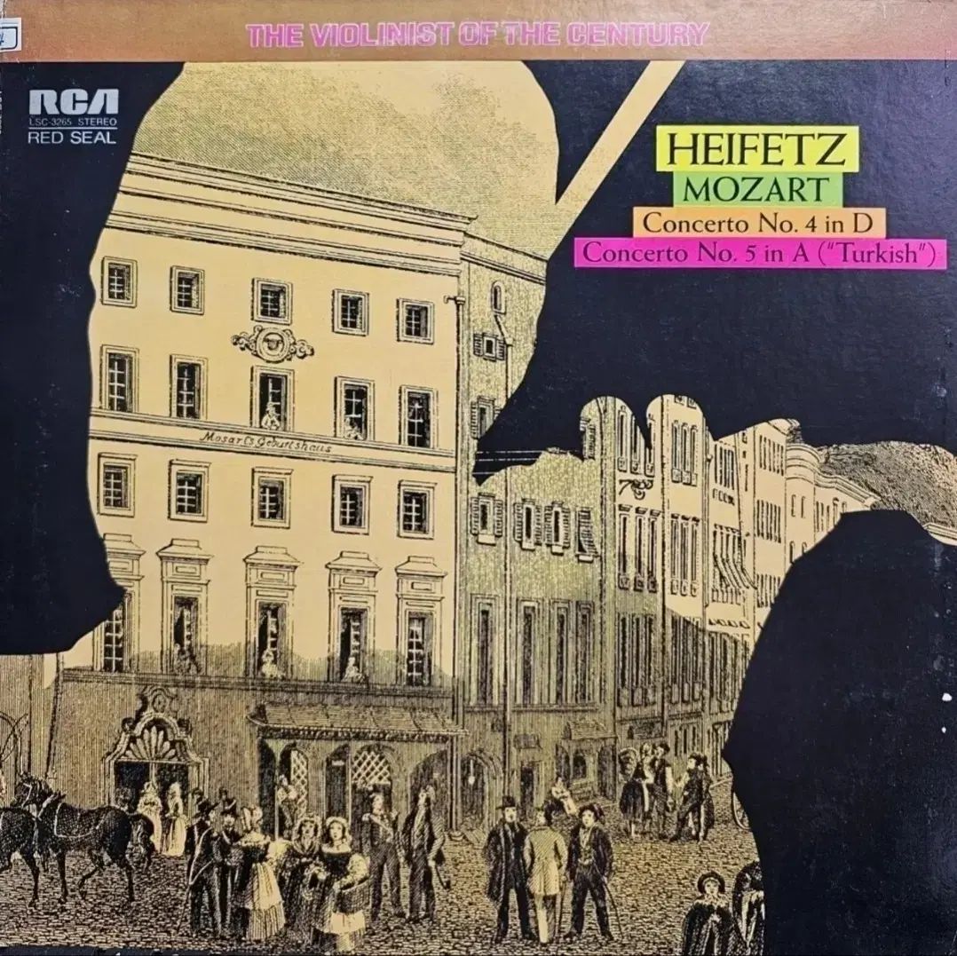 ヤサ ハイフェッツ モーツアルト! バイオリン 協奏曲 LP