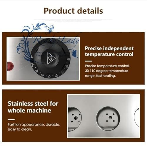 蒸しパンマシン 30-110℃温度制御 6穴電気蒸し食品加熱蒸し器 卓上蒸しポット 空焚きアラーム ホームセンタービュッフェレストラン WWW_KANDAIZUMI_COM