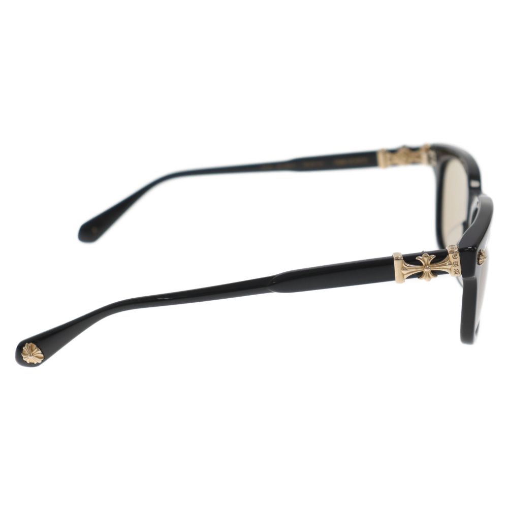 CHROME HEARTS クロムハーツ COX UCKER CHクロス装飾 サングラス アイウェア ブラック/ゴールド CHROME HEARTS (クロムハーツ) COX UCKER CHクロス装飾 サングラス