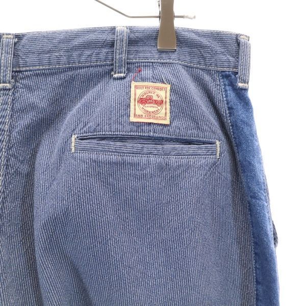 90s 初期　rrl ダブルアールエル　デニムカーゴパンツ　三ツ星タグ　w36 90s USA製 ダブルアールエルRRL 初期黒タグ赤三ツ星 デニムカーゴパンツ