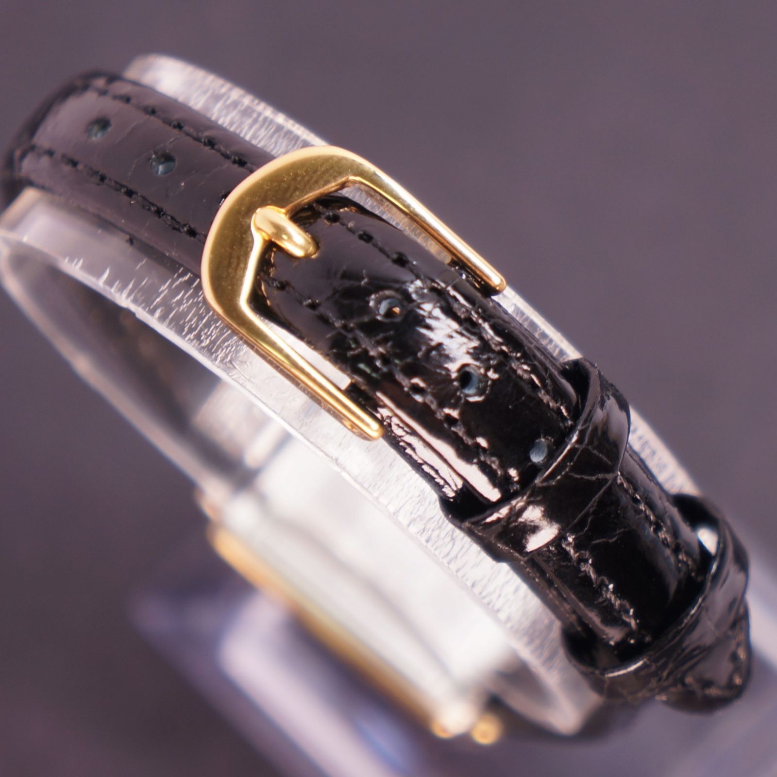 稼働品】RADO フローレンス 黒文字盤 アンティーク新品ベルト 電池交換  