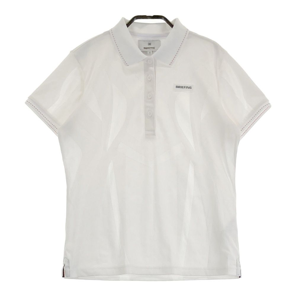 サイズ S BRIEFING GOLF ブリーフィング 2025年モデル 半袖ポロシャツ 総柄 ホワイト系 240101536831 ゴルフウェア レディース ストスト