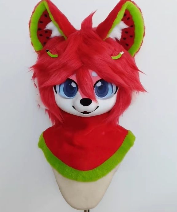 着ぐるみヘッド ねずみ NO.169 赤 全頭ヘッド ケモノ ファースーツ ぬいぐるみ コスプレ コスチューム kigurumi