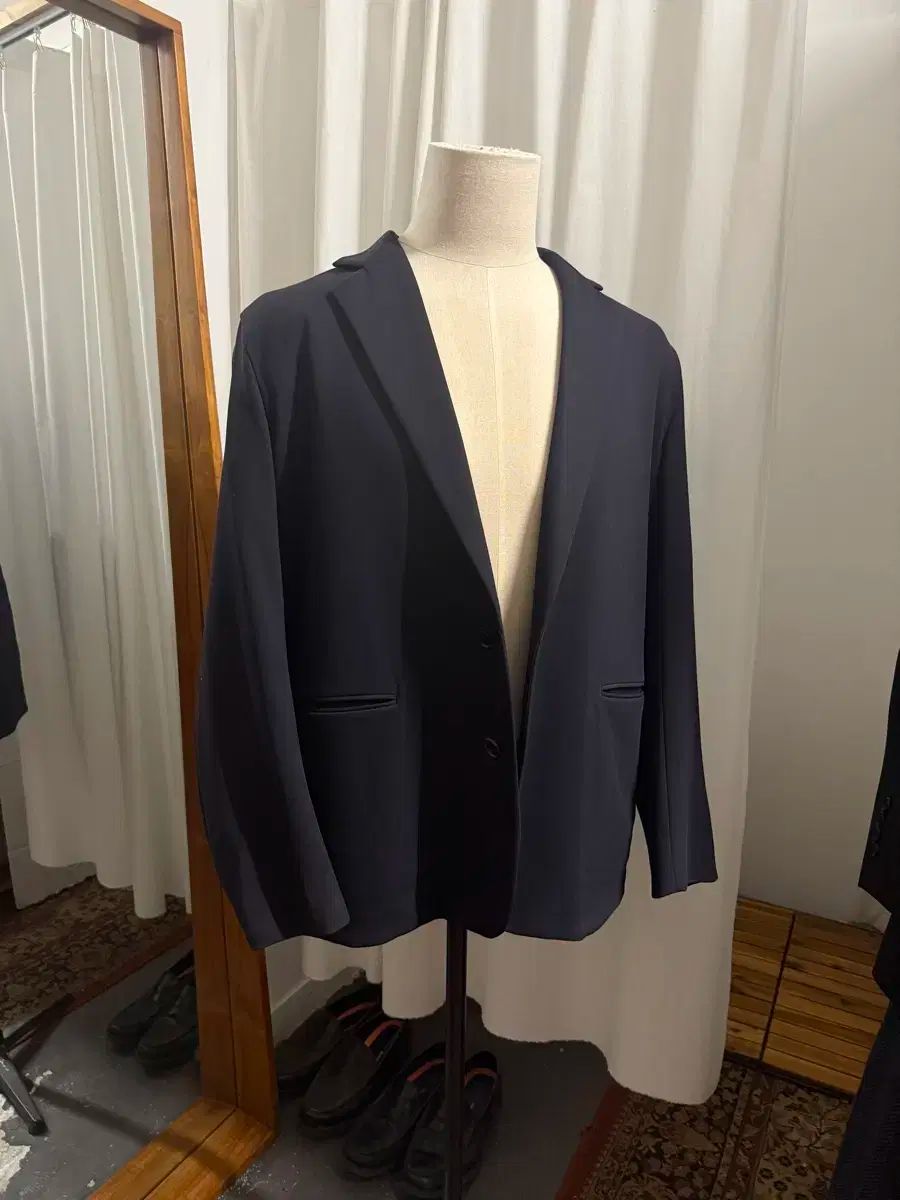 オーラリー ウール ドビー ジャケット ネイビー サイズ3