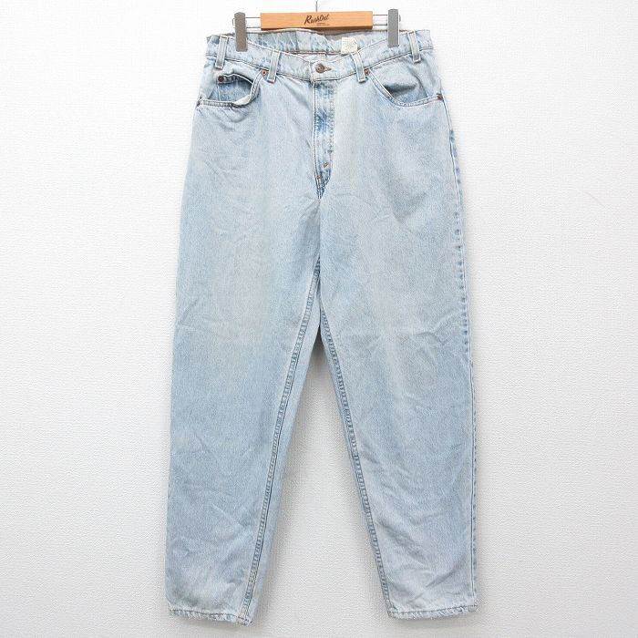 W33/古着 リーバイス Levis 560 ジーンズ メンズ 90s テーパード コットン 薄紺 ネイビー デニム 24sep28 中古 ボトムス ジーパン Gパン ロ