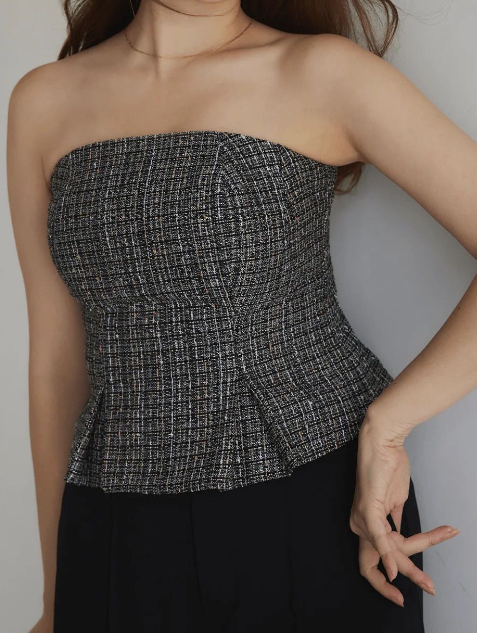 Her lip to ハーリップトゥ Summer Tweed Peplum Top サマーツイード