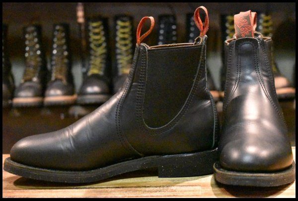 6.5E 美品 07年】レッドウィング 8194 チェルシー サイドゴア 黒 