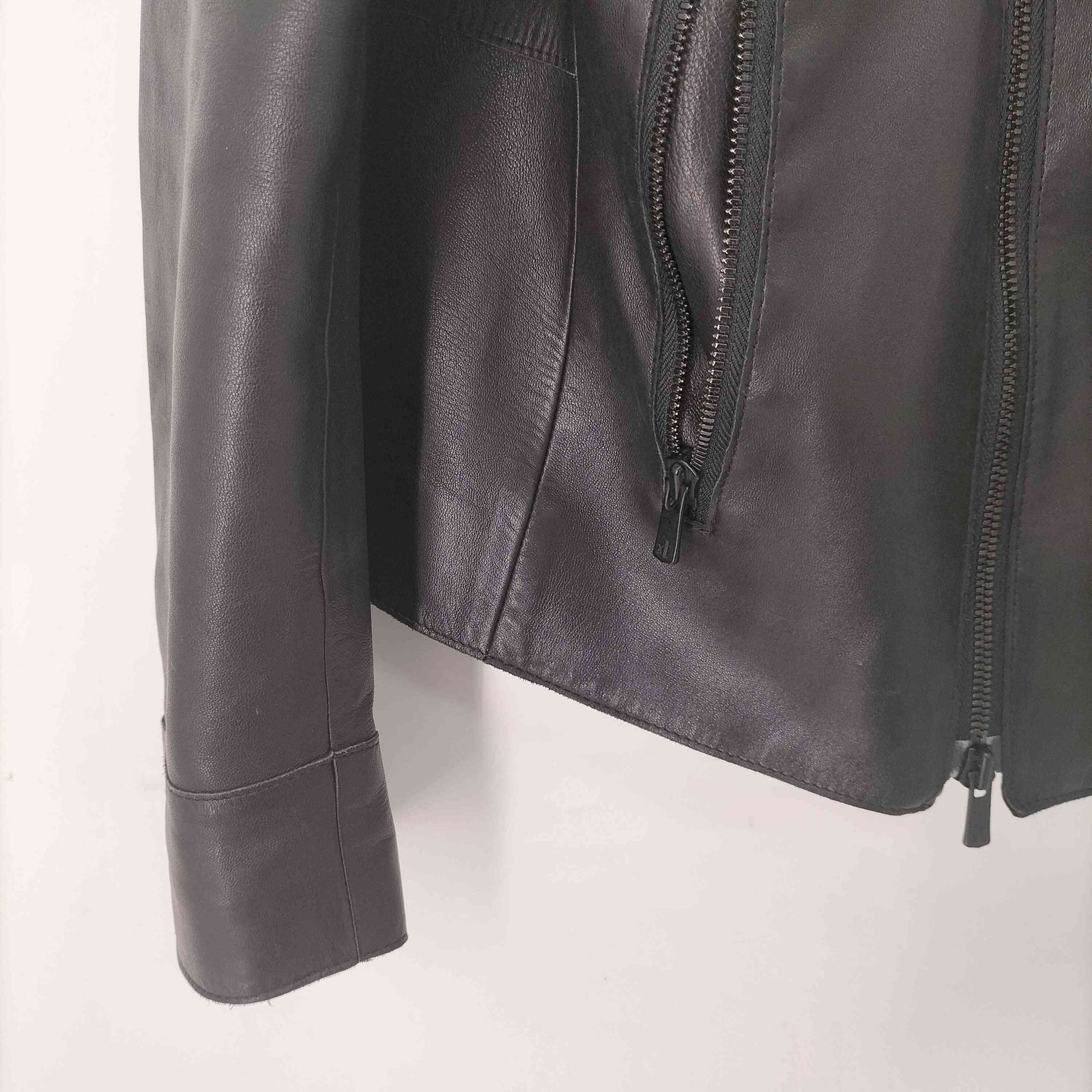  カルバンクライン ラムレザーダブルライダースジャケット 中古・古着通販】Calvin Klein (カルバンクライン) ラムレザー
