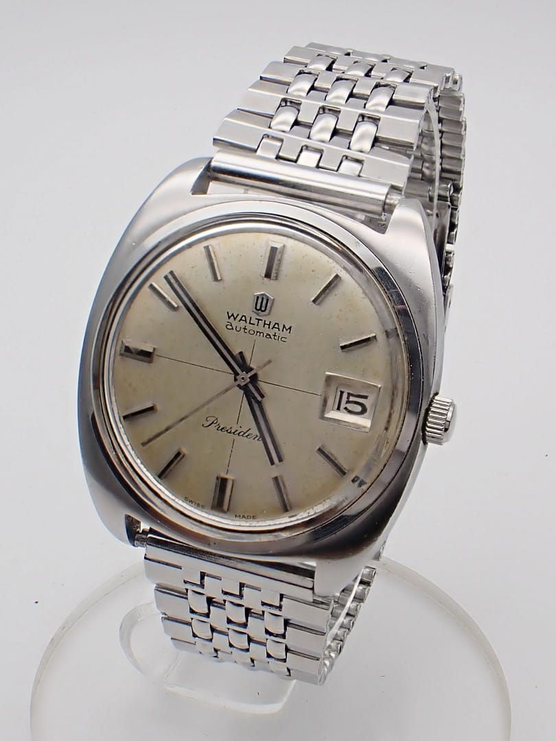 ☆OH済 60s WALTHAM ウォルサム 手巻 ベルト新品 スイス製