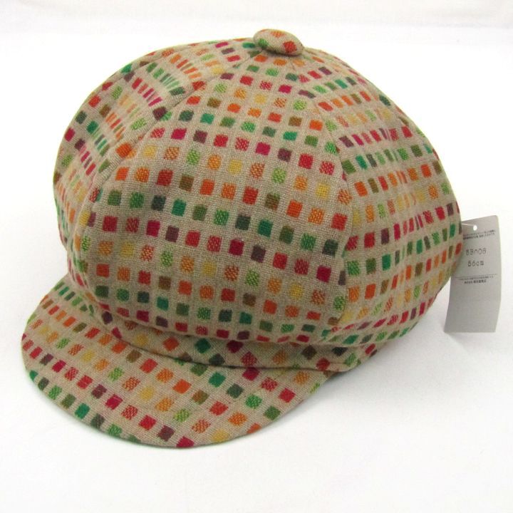 ボルサリーノ キャスケット 帽子 ブランド ♥品 ウール混 メンズ 56cmサイズ ベージュ Borsalino