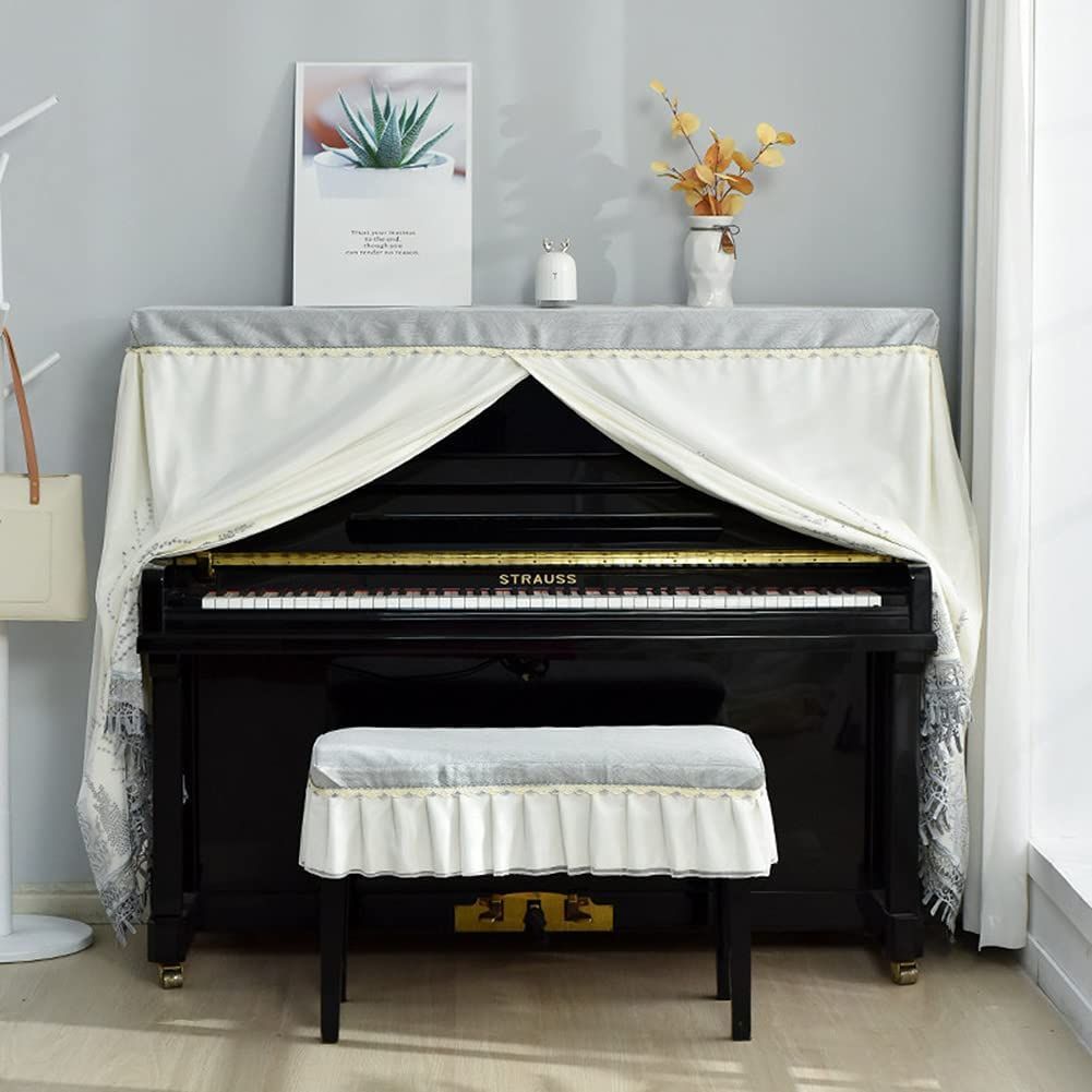 ピアノカバー アップライト 防塵カバー レース 花 可愛い ピアノ カバー 高級 上品 厚手 ヨーロッパ風 人気 直立型 ピアノカバー おし ピアノカバー アップライト 防塵カバー レース 花 可愛い 高級 ピアノ