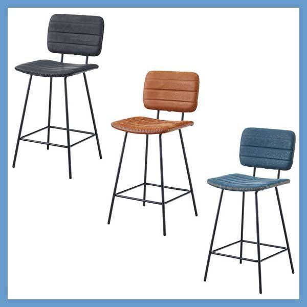 ソフトレザーのハイチェア カウンターチェア