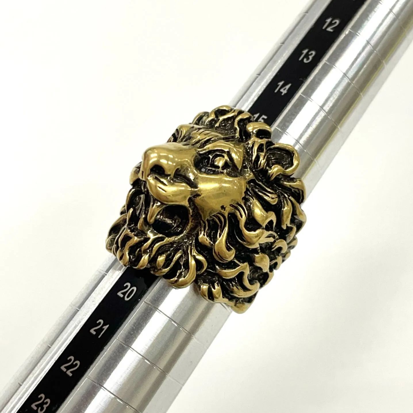 GUCCI グッチ ミケーレ期 ライオンヘッド GP リング 19 （実寸18号