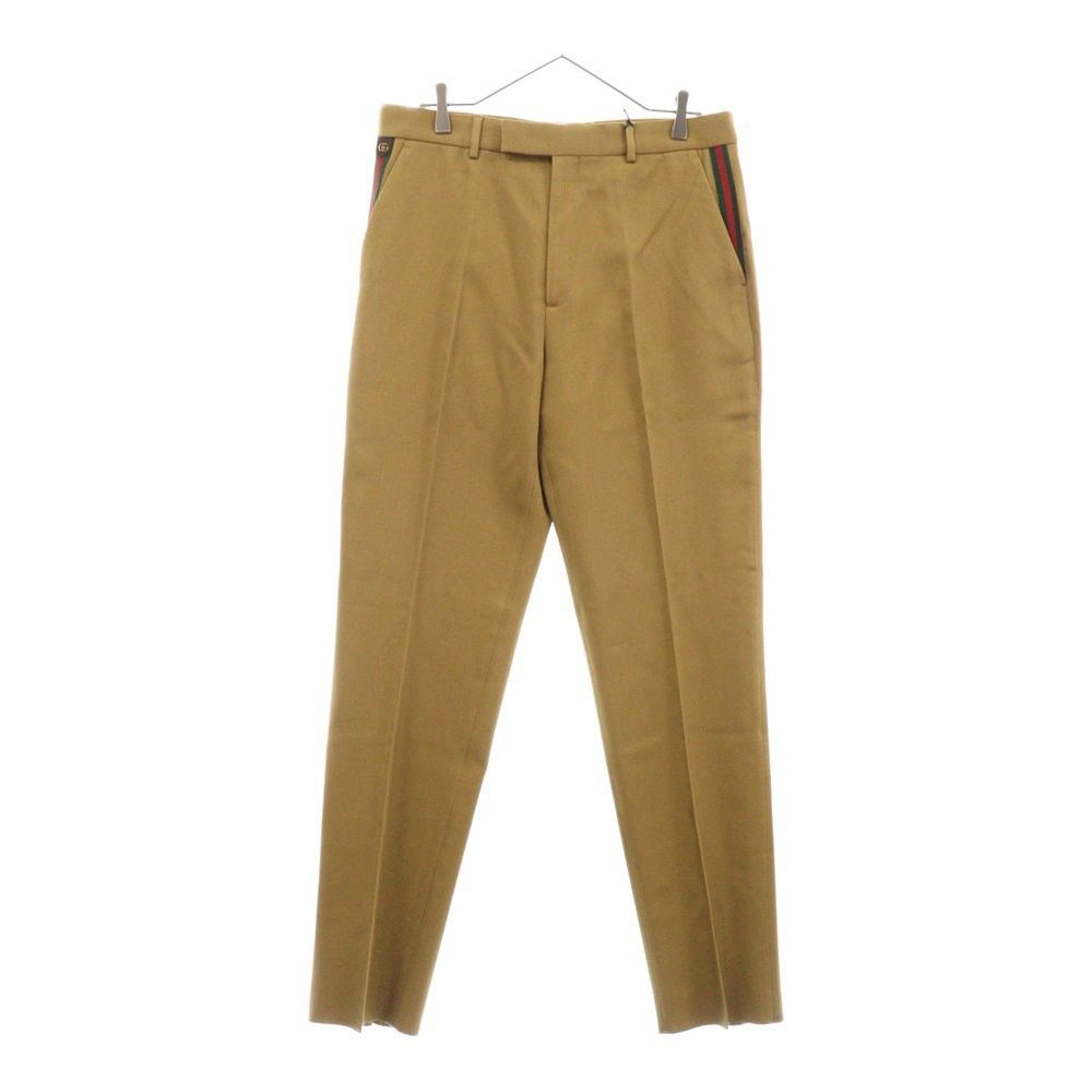 GUCCI (グッチ) GGロゴプレート シェリーライン スラックスパンツ