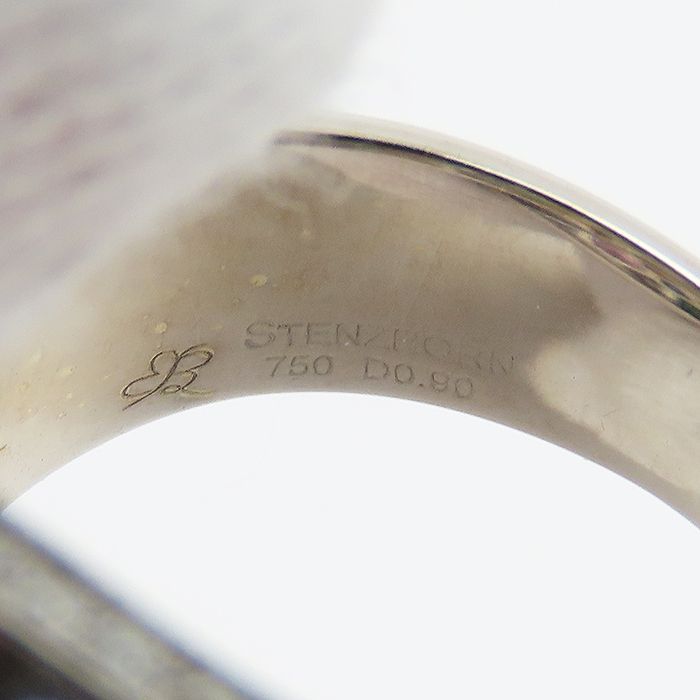 誠実！1.19ct サファイア K18 WG ホワイトゴールド リング 鑑別書付 