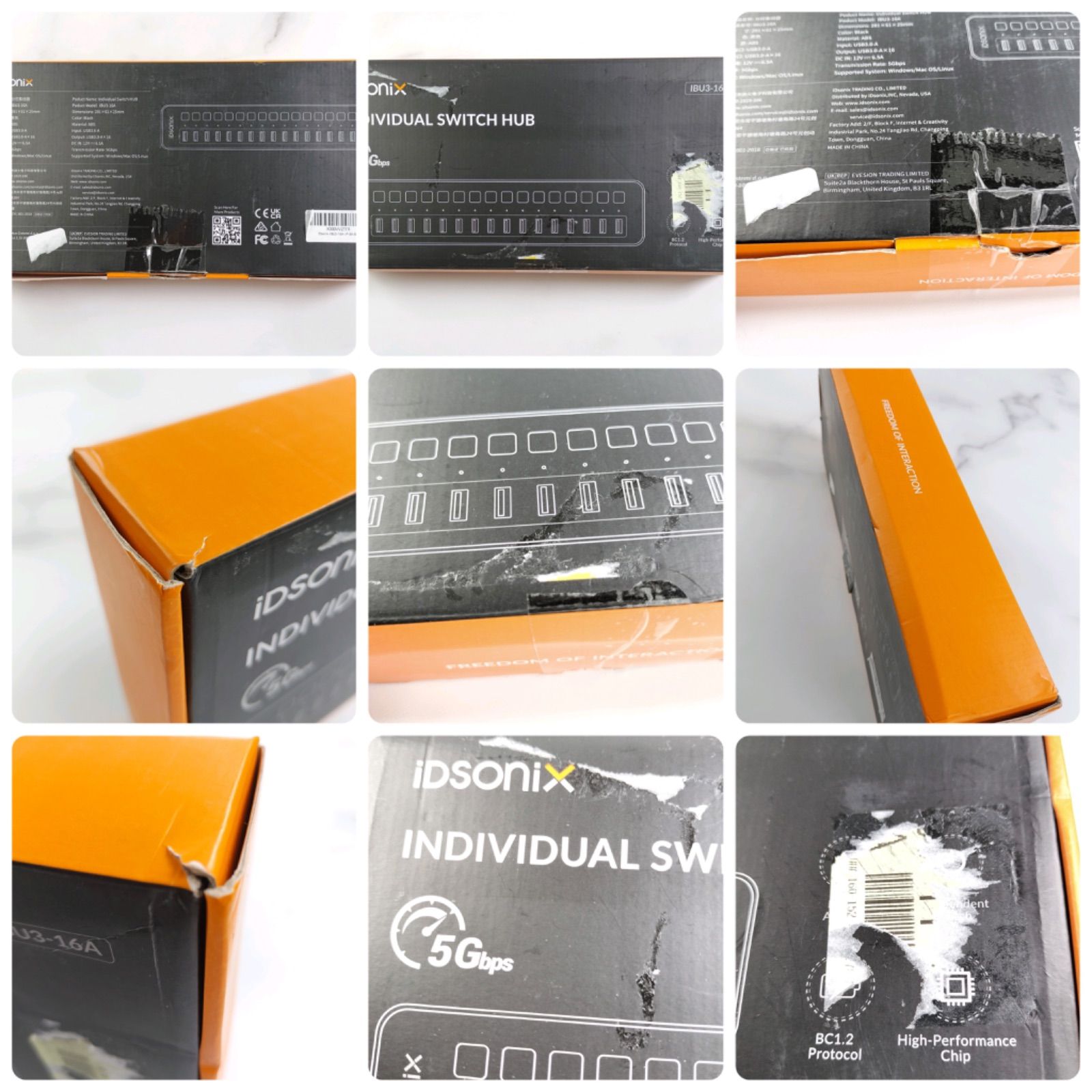 【美品】iDsonix製 16ポート USBハブ （専用電源アダプタ付属） iDsonix USBハブ 電源付き 16ポート 増設 USB拡張 セルフパワー USB3.0