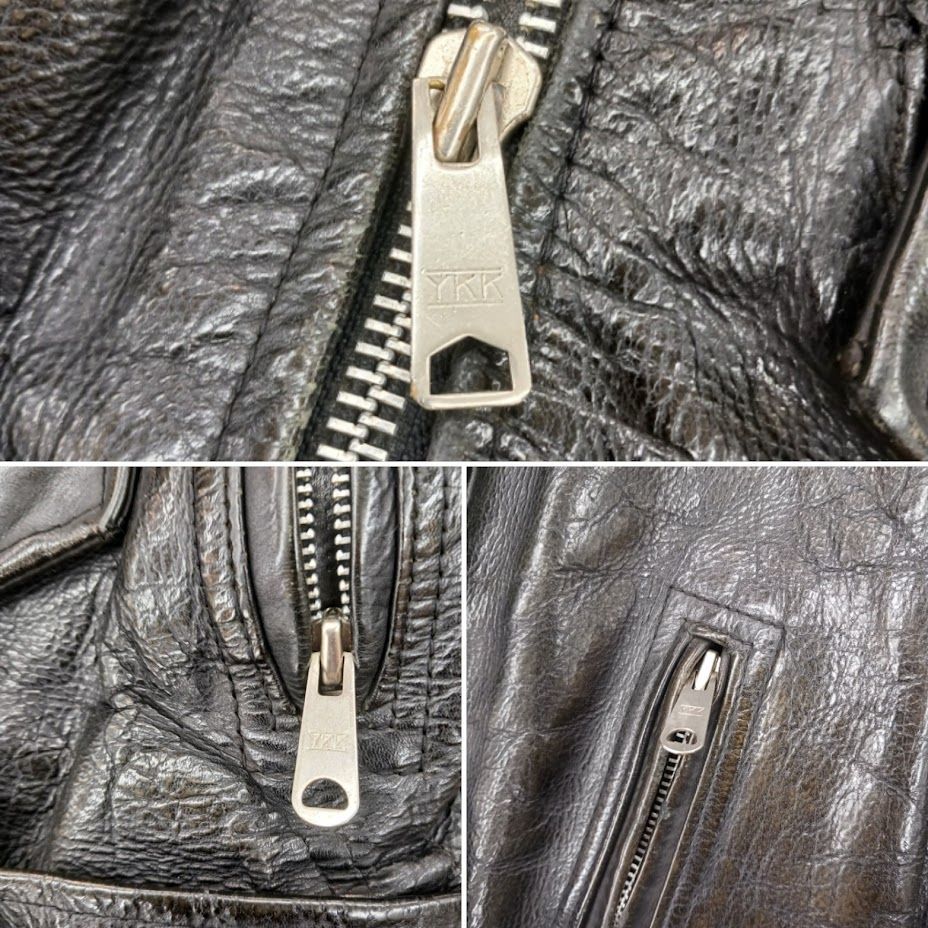 D*J様 vintage 70s〜 セミダブル レザー ライダース 38 8cbb9762bf9939f7f3d4ef28968c91