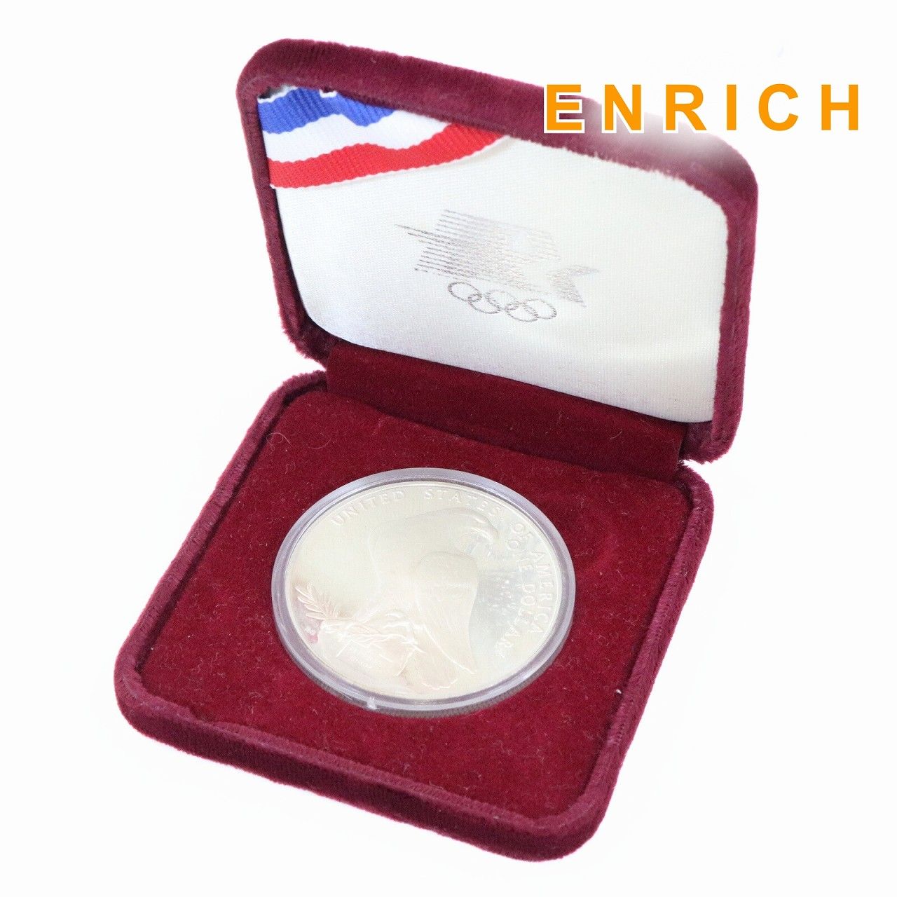 銀貨 1984年 アメリカ ドル銀貨 オリンピック 完全未使用 世界コイン 古銭 貨幣 硬貨 銀貨