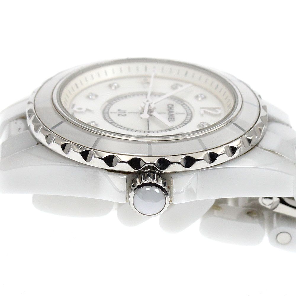 シャネル CHANEL H2570 J12 ホワイトセラミック 8Pダイヤ クォーツ  