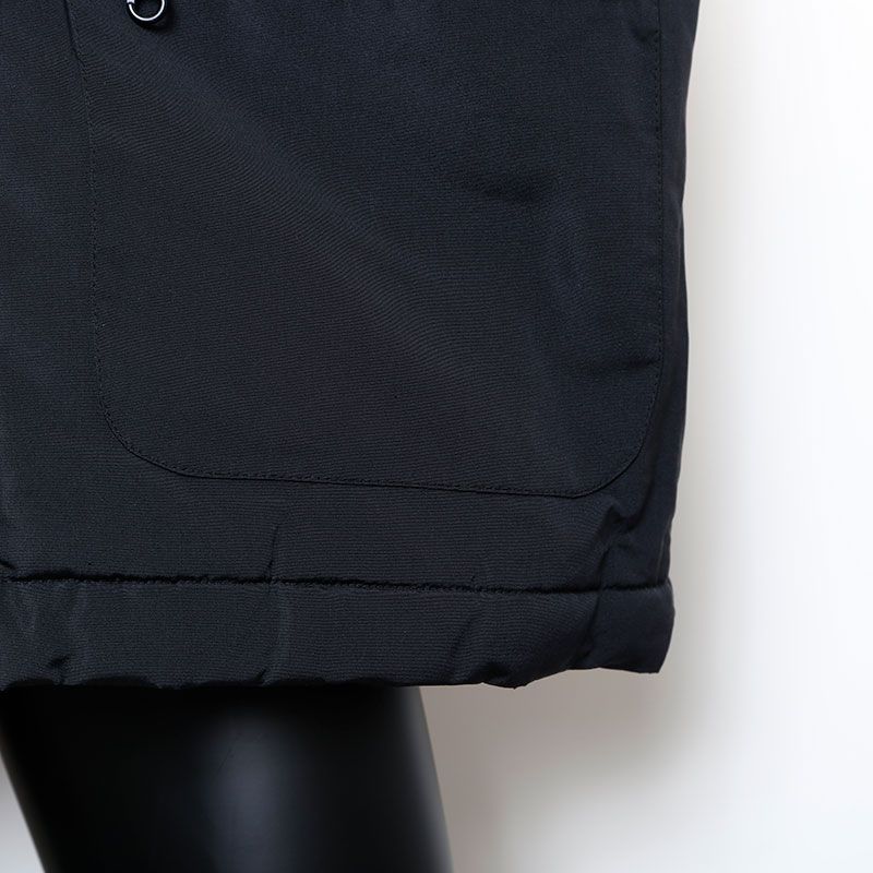 CHANEL シャネル コート Size42 ナイロン シルク ファー付き ブルゾン  