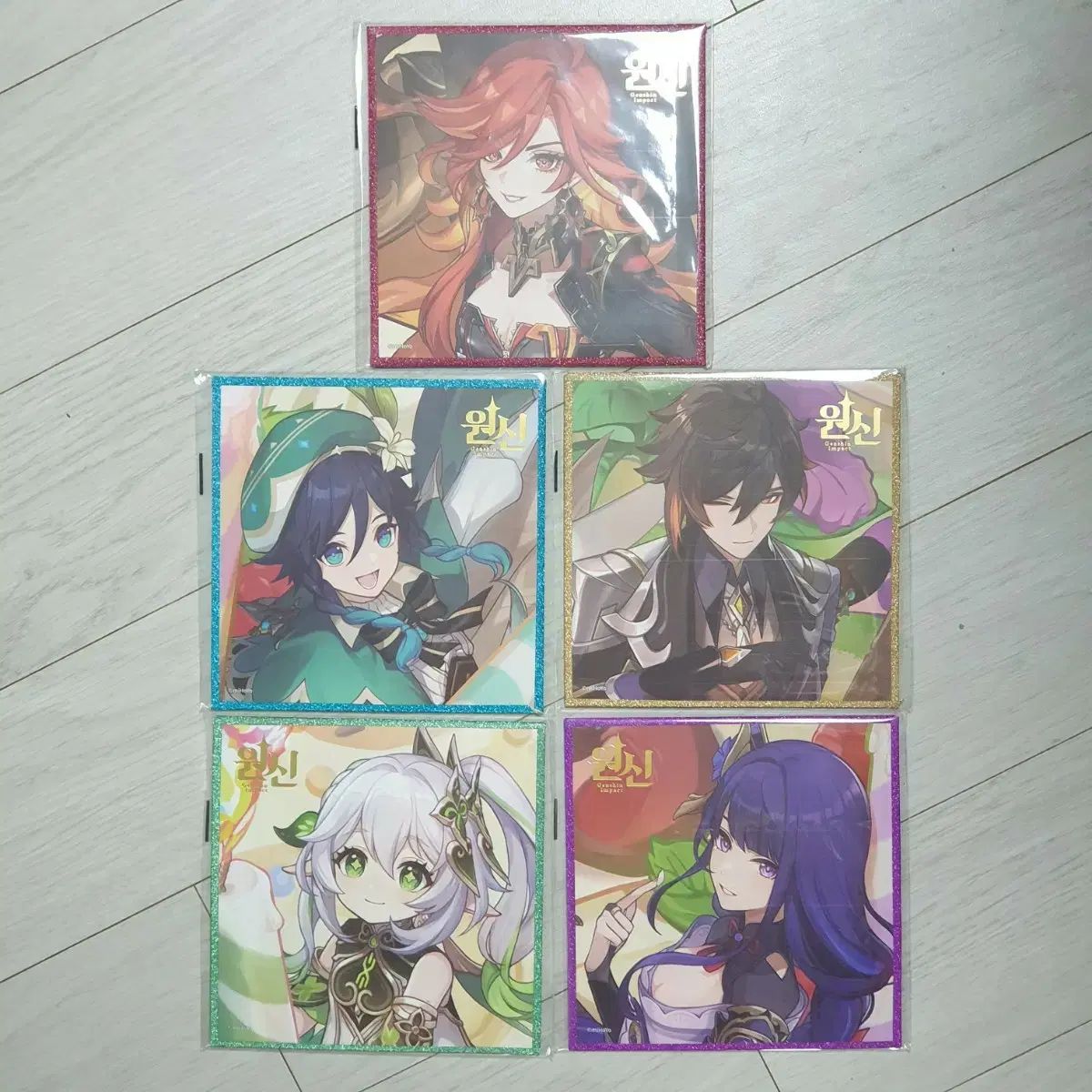 ほうようランド 原神 カフェ 色紙 5 種