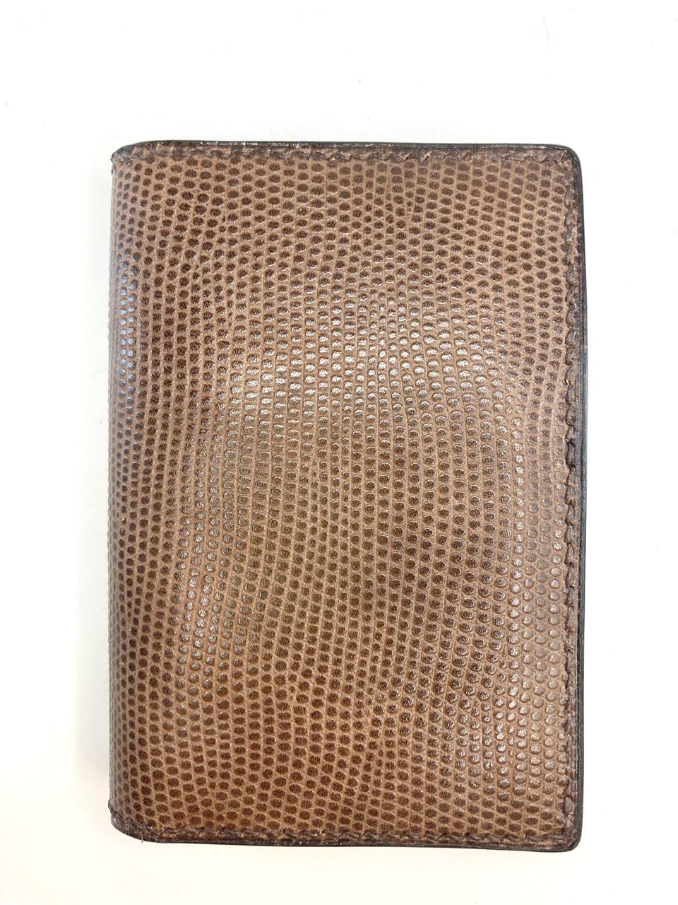 カードケース（リザード型押しダークブラウン）