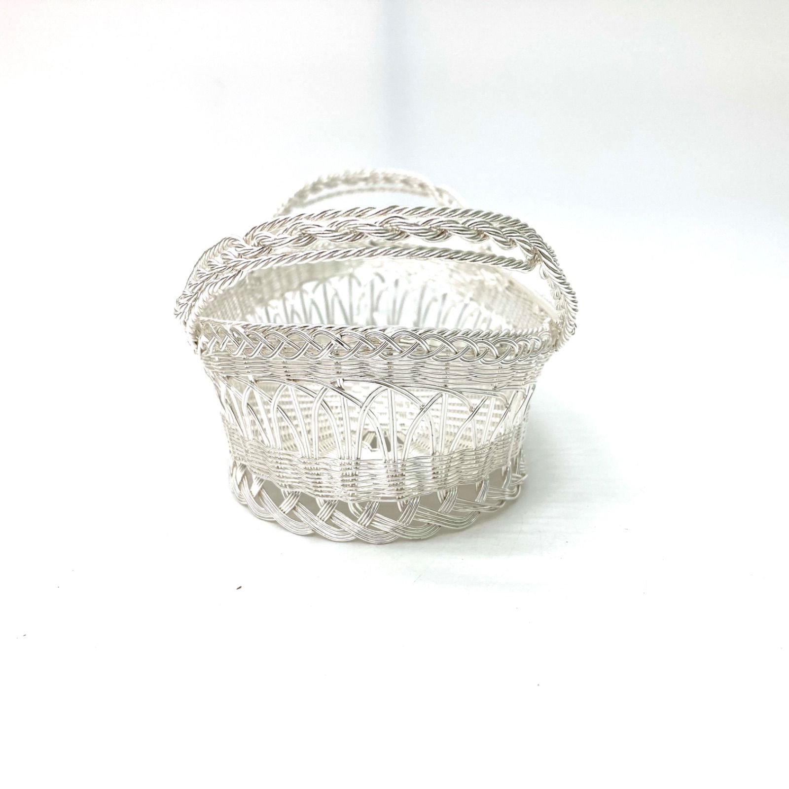 WAKO】銀座和光 シルバー バスケット 銀仕上げ 小物入れ