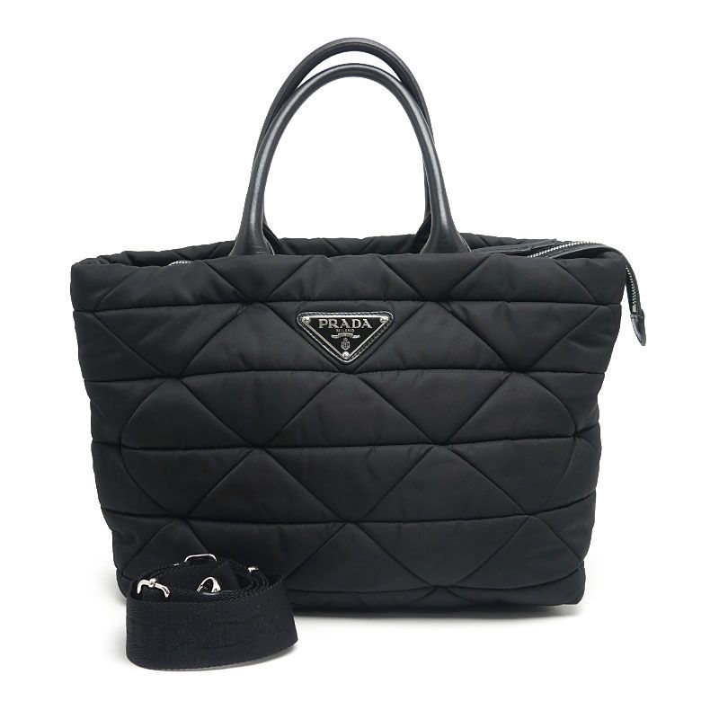 プラダ Re-Nylon スモールパデッド トート ショルダー バッグ 2WAY