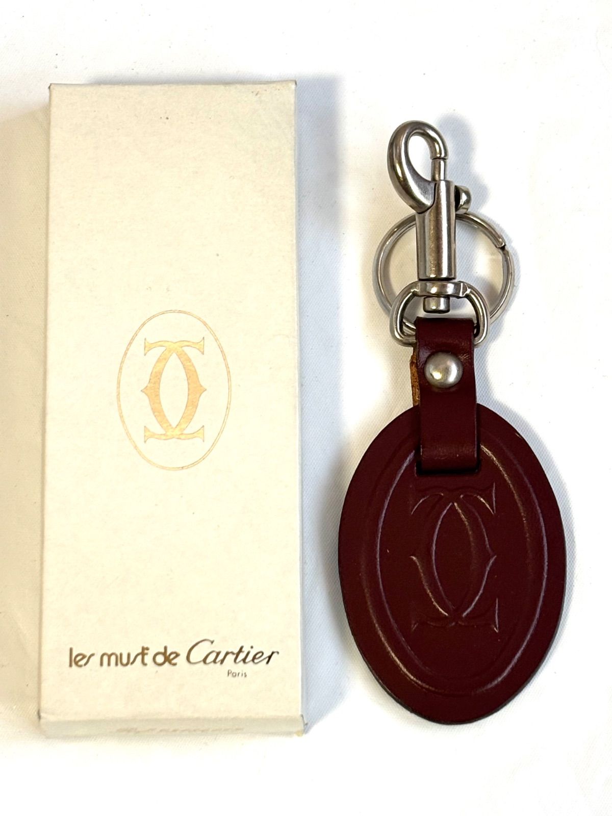 未使用 箱入 Cartier キーホルダー マストライン カルティエ