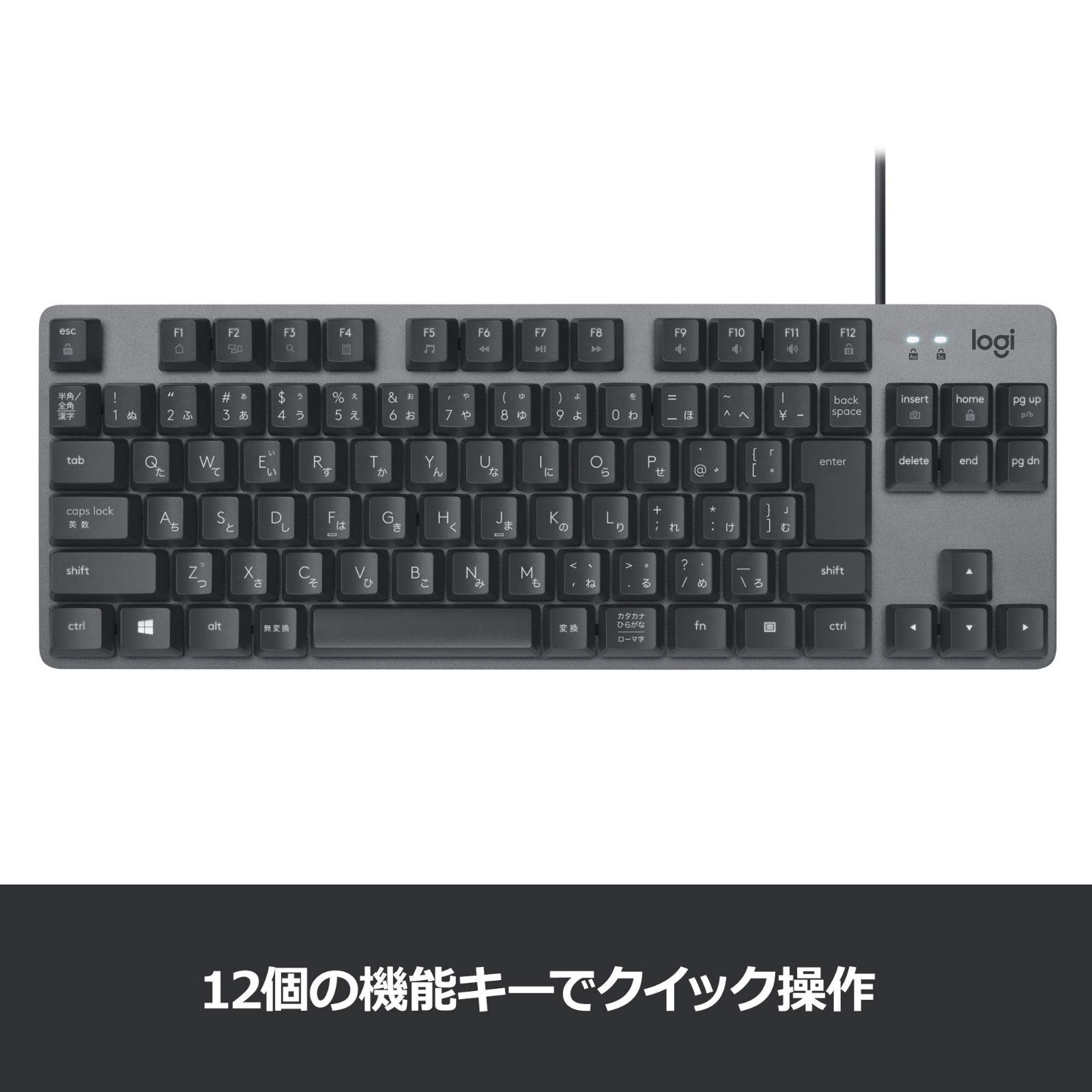 【特価セール】メカニカル コンパクト キーボード テンキーレス 有線 有線 有線キーボード クリッキー グラファイト 青軸 windows メカニカルキーボード surface K835GPB K835 ロジクール 国内 Logicoolロジクール