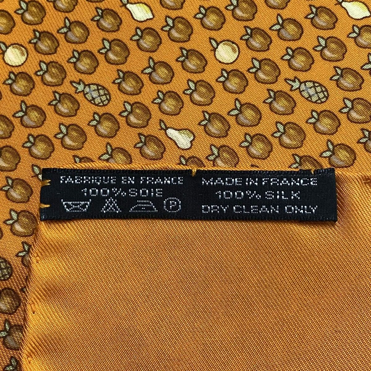 HERMES(エルメス) スカーフ美品 プチカレ オレンジ×アイボリー
