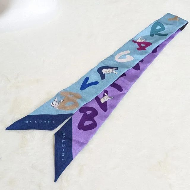 BVLGARI ブルガリ シルク スカーフ シェリー ウサギ柄 - メルカリ