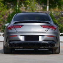 リアディフューザーメルセデス ベンツ CLA C118 CLA200 260 CLA45 AMG スポーツエアロ リアスポイラー | テールリップ ピアノブラック