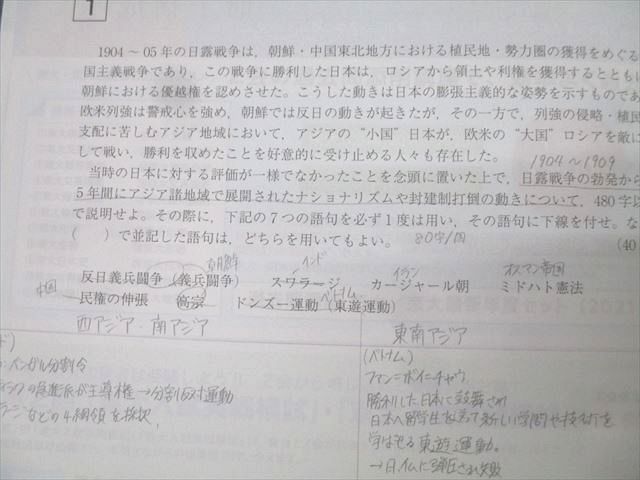 Z会 ZStudy 東京大学 東大 世界史 添削問題編 2021年3月～2022年