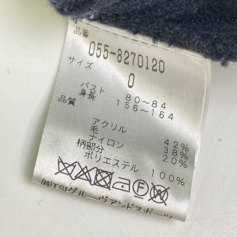 サイズ：0 PEARLY GATES パーリーゲイツ ウール混 クルーネック ニット