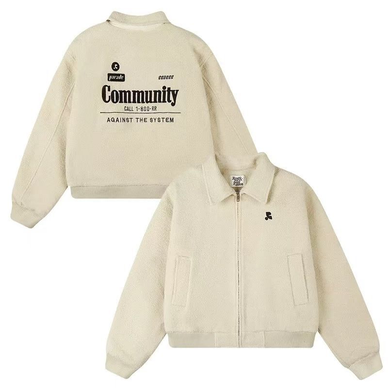 新品未使用】 Rest&Recreation レストアンドレクリエーション ジャケット ロゴ ベルベルフリース berber Fleece ウール  ボンバージャケットY2K 韓国 ファッション 3色 - メルカリ