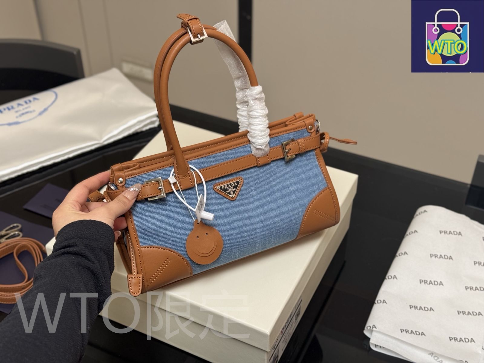 今日 Prada Soft Lux Canvas Underarm Bag プラダ ソフトラックス キャンバス アンダーアームバッグ