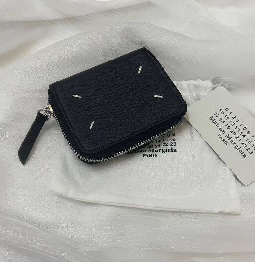 新品 Maison margiela 折り畳みミニ財布 シンプルデザイン ジッパー 