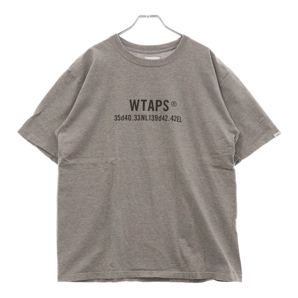 WTAPS (ダブルタップス) GPS TEE プリント半袖Tシャツ クルーネックカットソー グレー