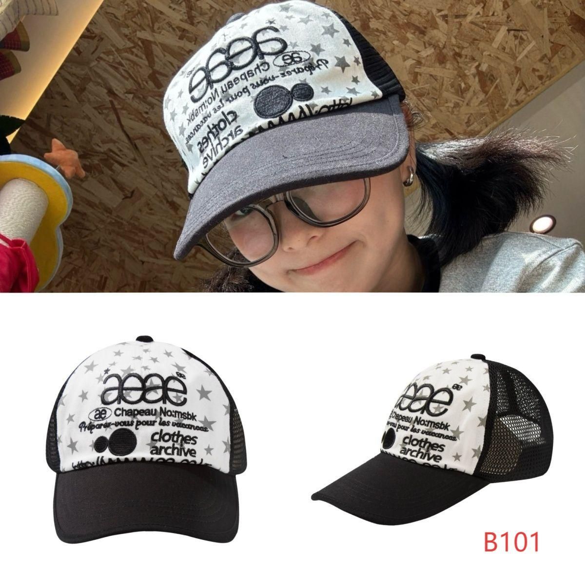 新品　韓国購入正規品 aeae 迷彩キャップ 帽子 赤刺繍③ 韓国正規品 aeae 迷彩キャップ 帽子 赤刺繍 - メルカリ