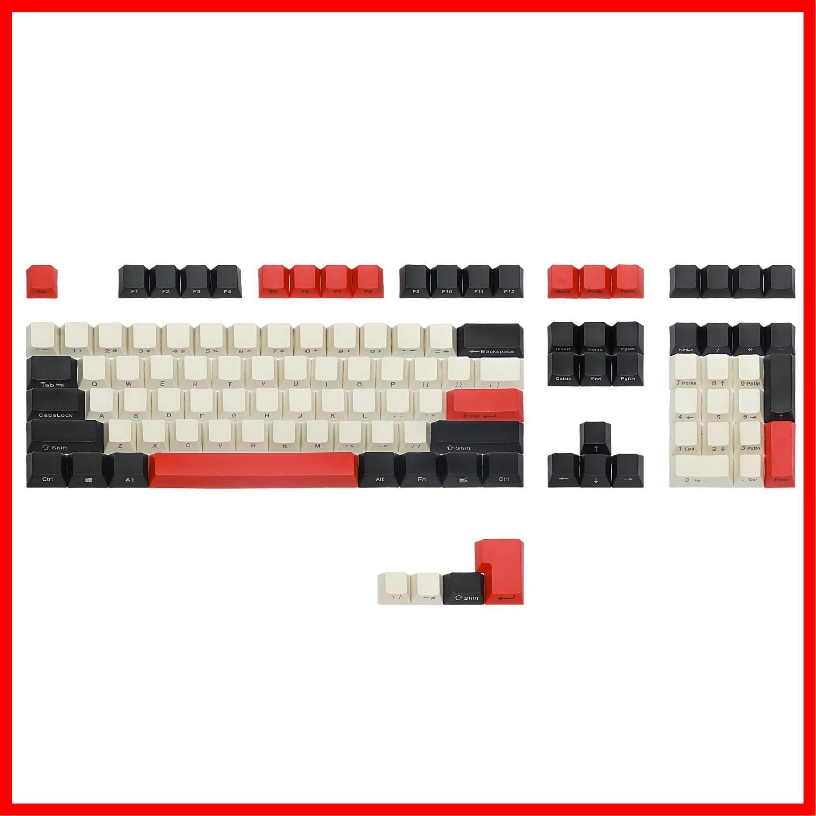 【在庫処分】キー セット アウト 半 プロファイル 非 レイ バック ライト 厚 ANSI/ISO チェリー MX 印刷 キーキャップ 60％ / キーキャップ 87 TKL / 側/前方 108 分 PBT 104 MX、 機械的 Balls ゲーム キー