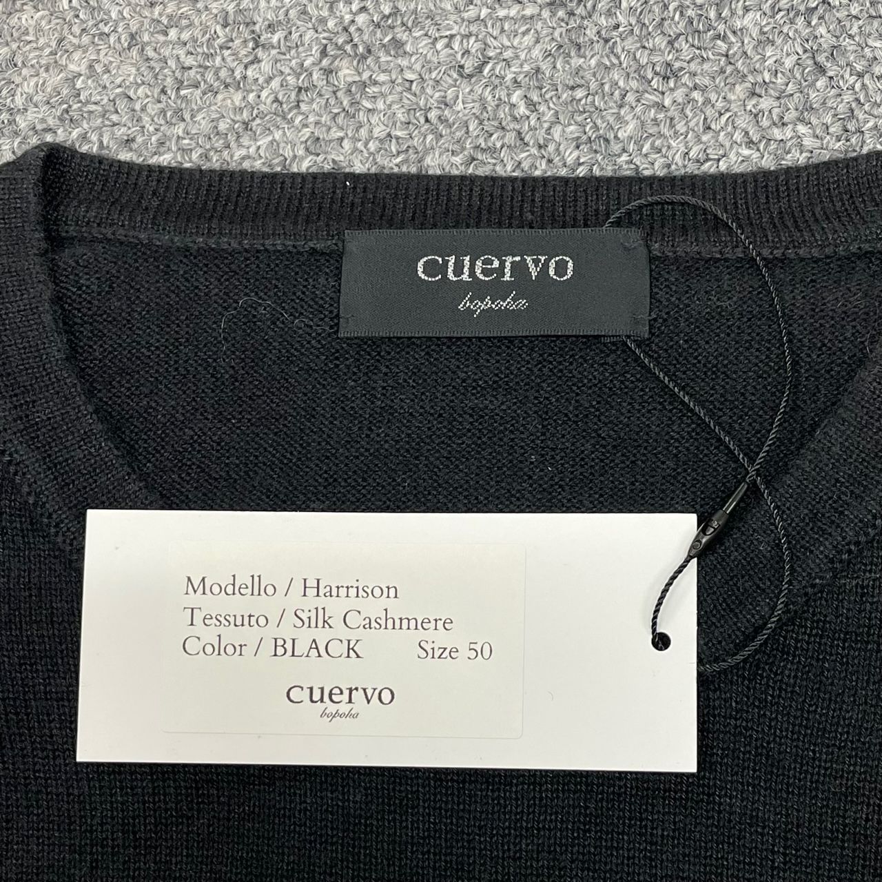 定価77000円 新品 CUERVO BOPOHA 19AW Harrison Silk Cashmere Crew