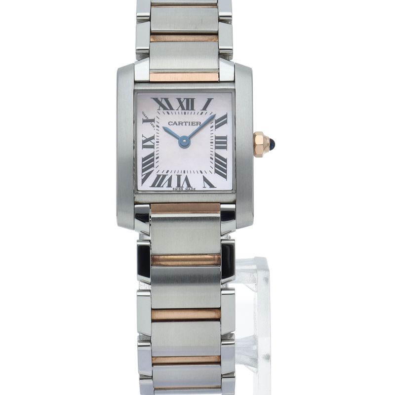 カルティエ タンクフランセーズSM ウォッチ ピンクシェル W51027Q4 箱  