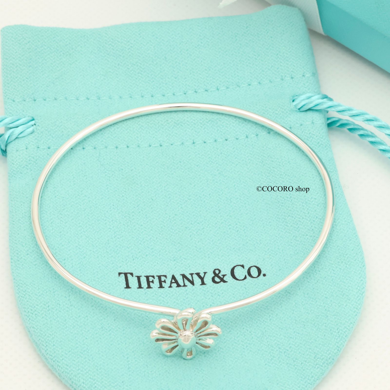 【美品】ティファニー TIFFANY&Co. デイジー フラワー パロマピカソ バングル ブレスレット AG925