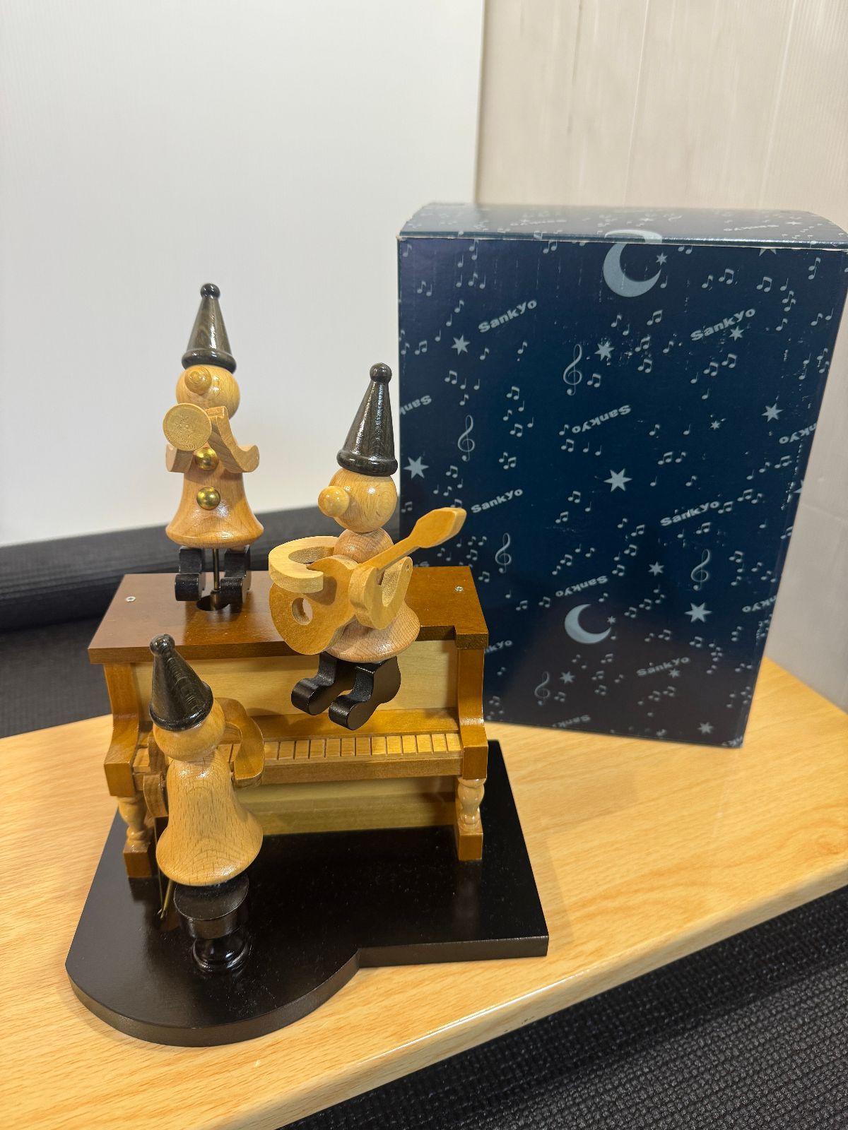 からくり仕掛け 木製オルゴール ノクターン ショパン Sankyo 動作問題無し B-676-S-0001 r70415c1