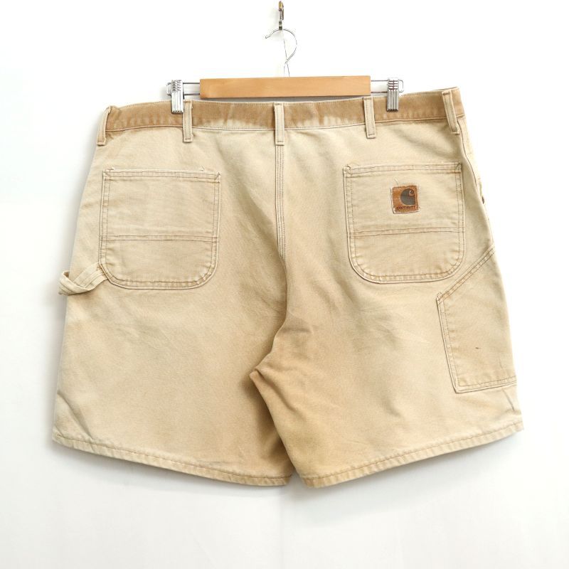 【ヴィンテージ】Carhartt ベージュ ショートパンツ USA製 90s USA製 vintage Carhartt ペインター ダック ショートパンツ メンズ