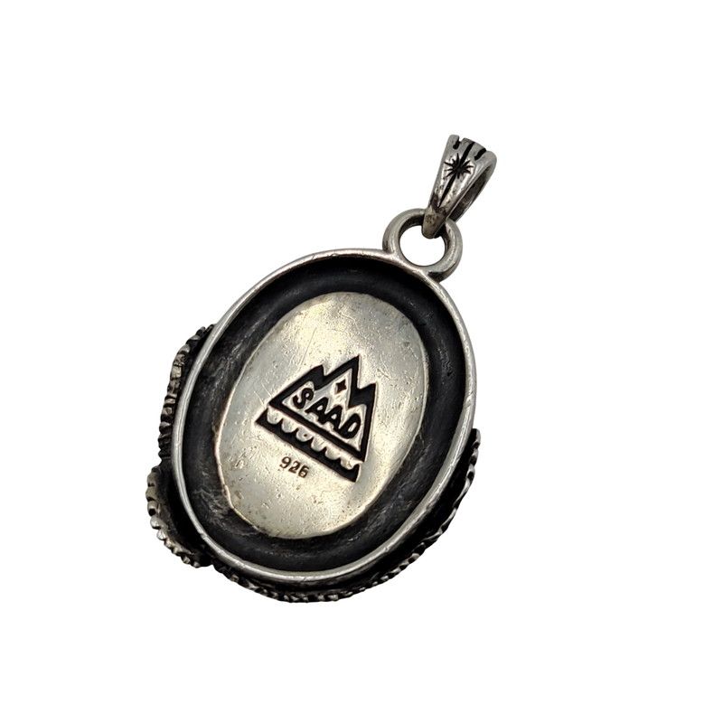 SAAD サード ネックレストップ ブルータイガーアイ シルバー SAAD