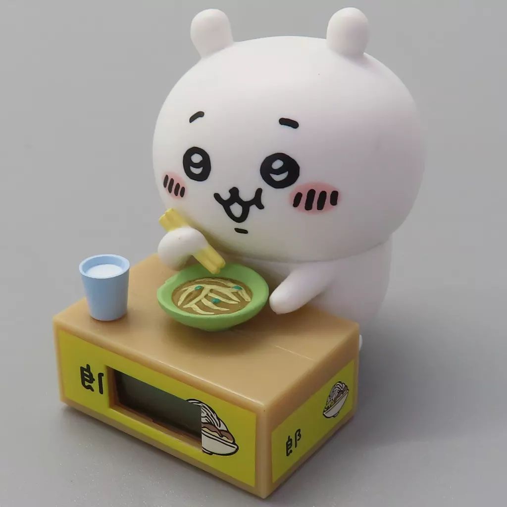 [Used] Table Clock/Wall Clock Chikawa (Ramen) “Let's do our best together! Cardboard watch”